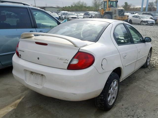 1B3ES56C02D593886 - 2002 DODGE NEON ES WHITE photo 4