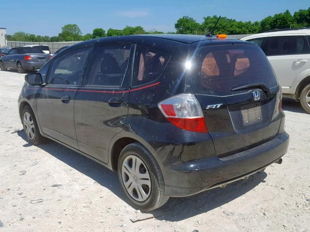 JHMGE8G25AC017977 - 2010 HONDA FIT BLACK photo 3