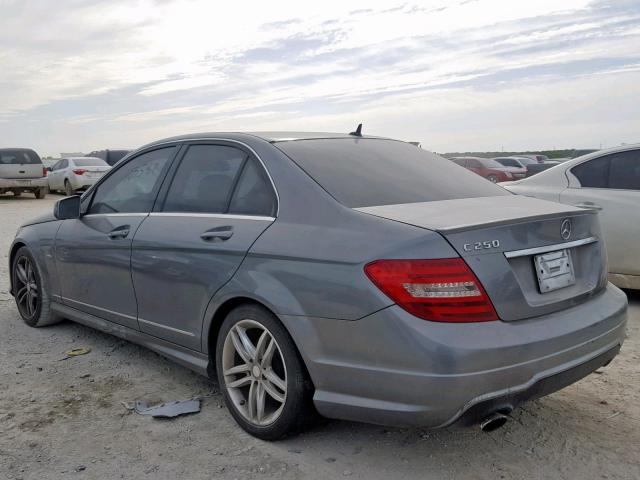 WDDGF4HB0CA660022 - 2012 MERCEDES-BENZ C 250 SILVER photo 3