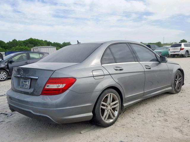 WDDGF4HB0CA660022 - 2012 MERCEDES-BENZ C 250 SILVER photo 4