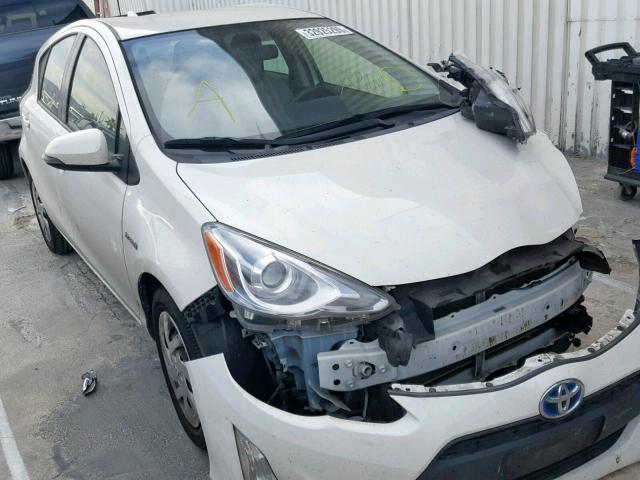 JTDKDTB39F1586593 - 2015 TOYOTA PRIUS C WHITE photo 1