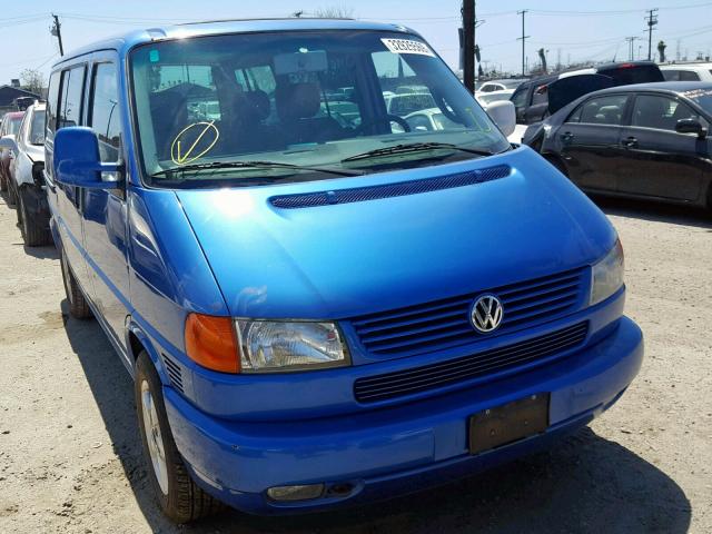 WV2KB47061H153955 - 2001 VOLKSWAGEN EUROVAN GL BLUE photo 1