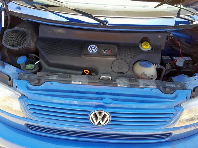 WV2KB47061H153955 - 2001 VOLKSWAGEN EUROVAN GL BLUE photo 7