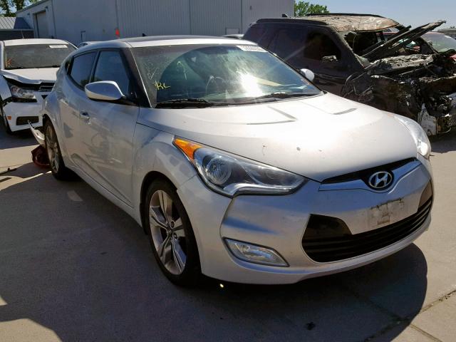 KMHTC6AD7CU066773 - 2012 HYUNDAI VELOSTER SILVER photo 1