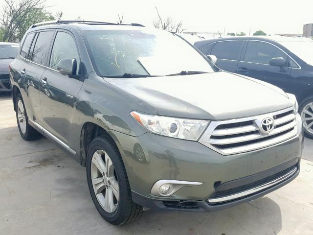 5TDYK3EH1DS136847 - 2013 TOYOTA HIGHLANDER GREEN photo 1