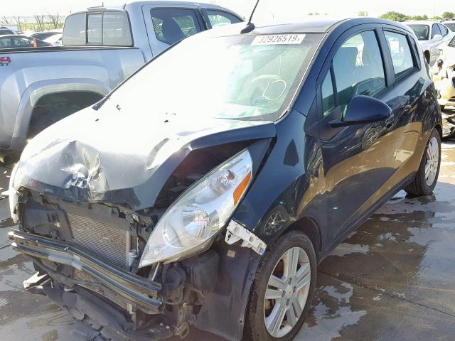 KL8CD6S91DC610177 - 2013 CHEVROLET SPARK 1LT BLACK photo 2