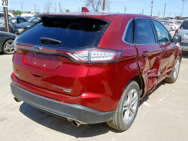 2FMPK3K97JBB68557 - 2018 FORD EDGE TITAN RED photo 4