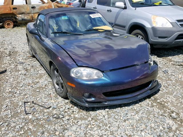 JM1NB353020220276 - 2002 MAZDA MX-5 MIATA BLUE photo 1