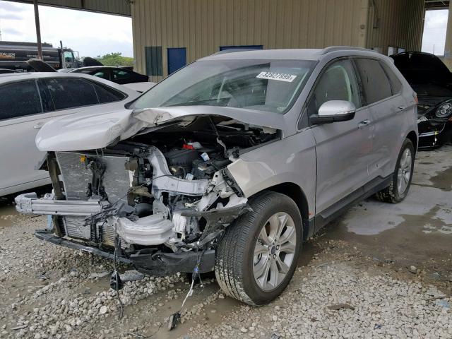 2FMPK3K93KBB43589 - 2019 FORD EDGE TITAN SILVER photo 2