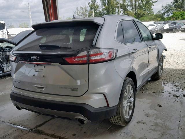 2FMPK3K93KBB43589 - 2019 FORD EDGE TITAN SILVER photo 4