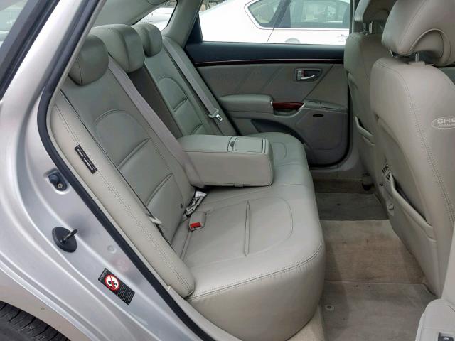 KMHFC46F76A112166 - 2006 HYUNDAI AZERA SE SILVER photo 6