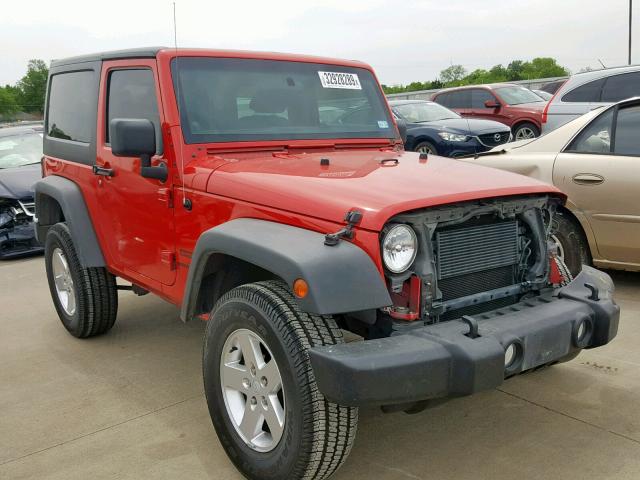 1C4AJWAG8EL203157 - 2014 JEEP WRANGLER S RED photo 1