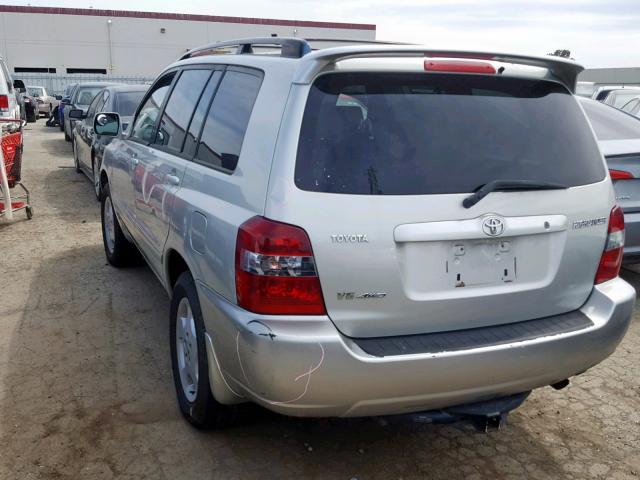 JTEEP21A640062542 - 2004 TOYOTA HIGHLANDER GRAY photo 3