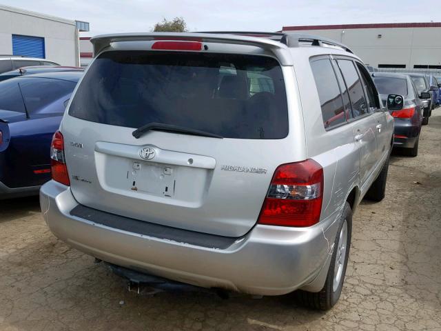 JTEEP21A640062542 - 2004 TOYOTA HIGHLANDER GRAY photo 4