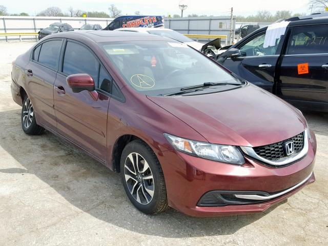 19XFB2F80EE037075 - 2014 HONDA CIVIC EX MAROON photo 1