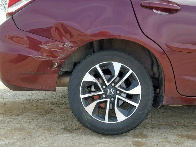 19XFB2F80EE037075 - 2014 HONDA CIVIC EX MAROON photo 9