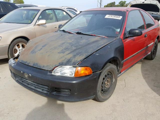 2HGEJ2226SH503206 - 1995 HONDA CIVIC DX RED photo 2