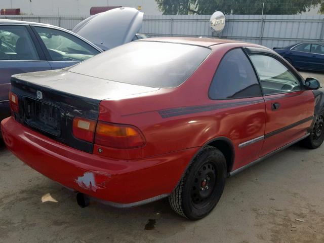 2HGEJ2226SH503206 - 1995 HONDA CIVIC DX RED photo 4