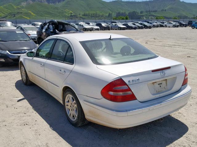 WDBUF65J75A717872 - 2005 MERCEDES-BENZ E 320 WHITE photo 3