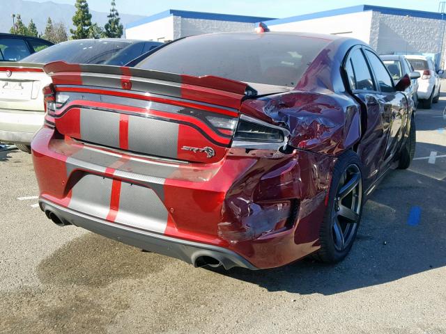 2C3CDXL92JH277111 - 2018 DODGE CHARGER SR MAROON photo 4