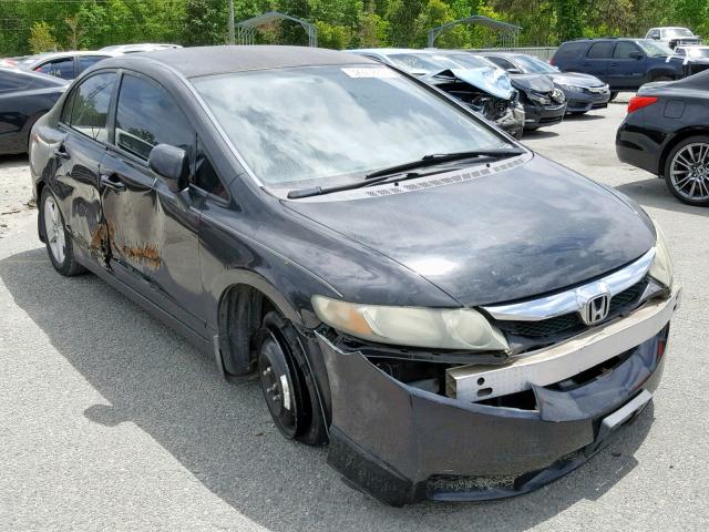 2HGFA16679H526399 - 2009 HONDA CIVIC LX-S BLACK photo 1