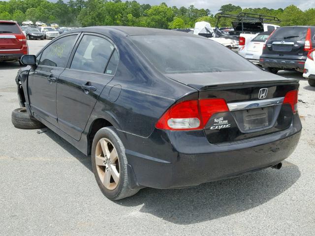 2HGFA16679H526399 - 2009 HONDA CIVIC LX-S BLACK photo 3