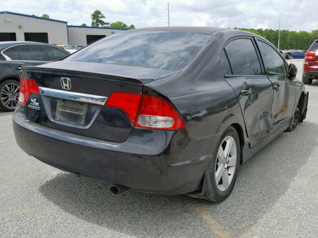 2HGFA16679H526399 - 2009 HONDA CIVIC LX-S BLACK photo 4