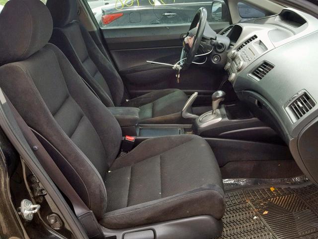 2HGFA16679H526399 - 2009 HONDA CIVIC LX-S BLACK photo 5