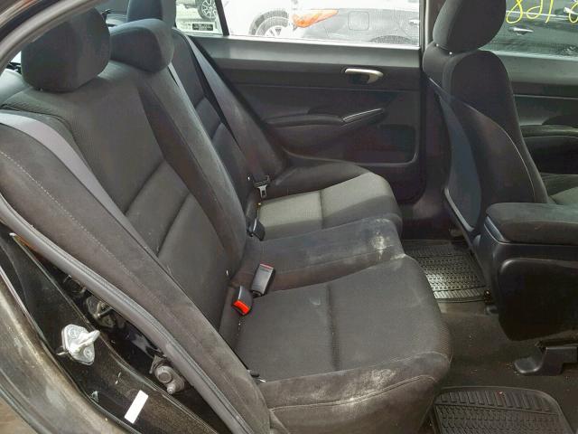 2HGFA16679H526399 - 2009 HONDA CIVIC LX-S BLACK photo 6