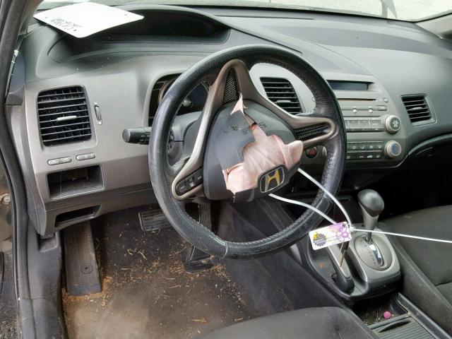 2HGFA16679H526399 - 2009 HONDA CIVIC LX-S BLACK photo 9