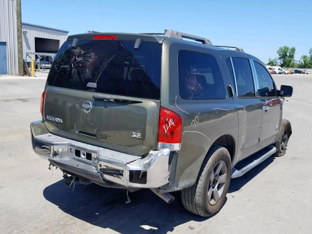 5N1AA08BX5N703005 - 2005 NISSAN ARMADA SE GREEN photo 4