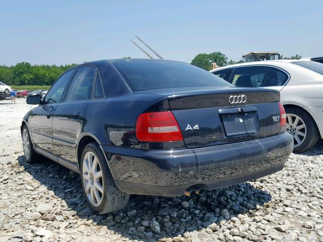 WAUDC68D81A122780 - 2001 AUDI A4 1.8T QU BLACK photo 3