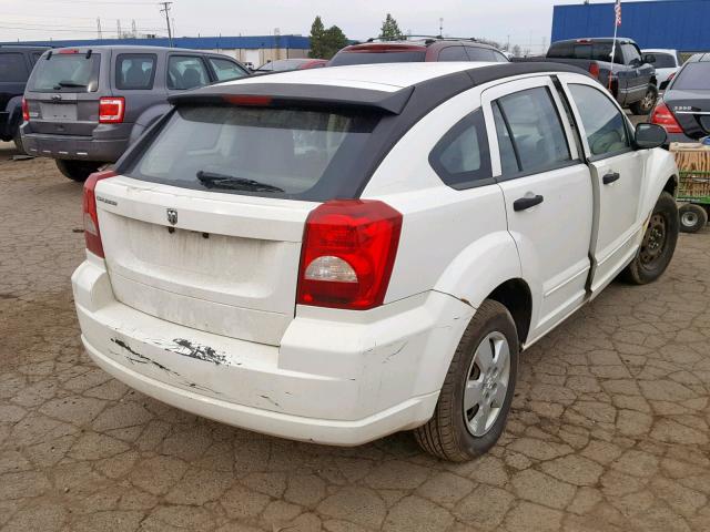 1B3HB28B27D523247 - 2007 DODGE CALIBER WHITE photo 4