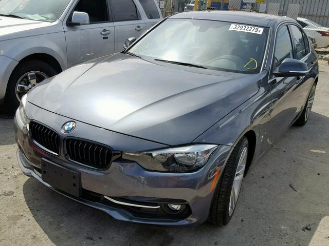 WBA8E1C50HK895083 - 2017 BMW 330E GRAY photo 2