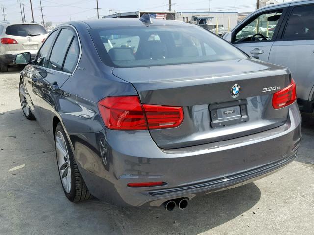 WBA8E1C50HK895083 - 2017 BMW 330E GRAY photo 3