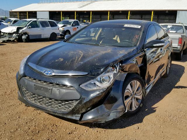 KMHEC4A41EA111126 - 2014 HYUNDAI SONATA HYB BLACK photo 2