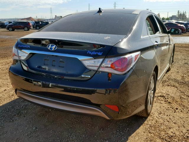 KMHEC4A41EA111126 - 2014 HYUNDAI SONATA HYB BLACK photo 4