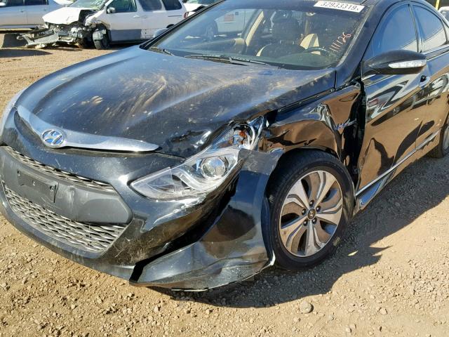 KMHEC4A41EA111126 - 2014 HYUNDAI SONATA HYB BLACK photo 9