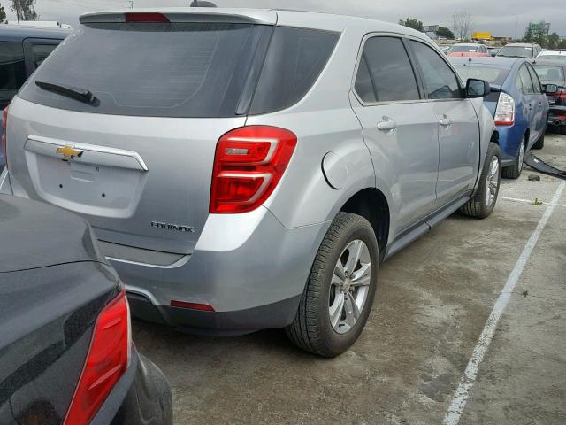 2GNALBEK0G1164114 - 2016 CHEVROLET EQUINOX LS SILVER photo 4