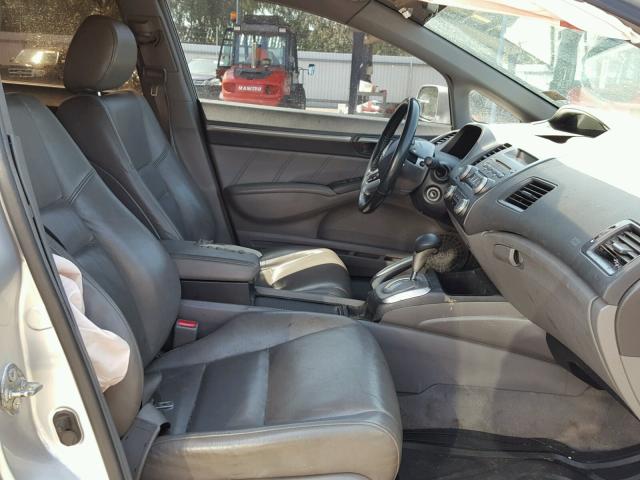 2HGFA16948H310020 - 2008 HONDA CIVIC EXL SILVER photo 5