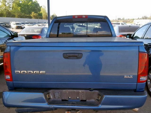 1D7HA18D84S517186 - 2004 DODGE RAM 1500 S BLUE photo 9