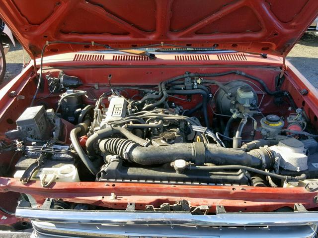 JT4RN93S9K0006845 - 1989 TOYOTA PICKUP 1/2 RED photo 7