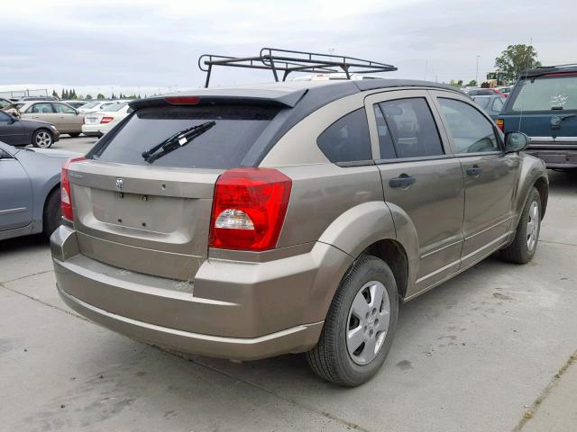 1B3HB28BX7D231622 - 2007 DODGE CALIBER GOLD photo 4