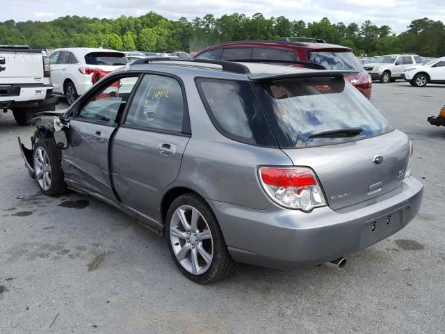 JF1GG74657G800768 - 2007 SUBARU IMPREZA WR GRAY photo 3