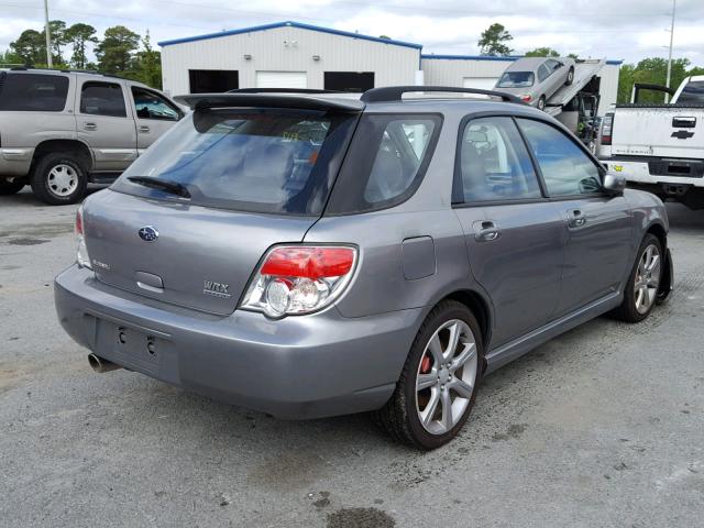 JF1GG74657G800768 - 2007 SUBARU IMPREZA WR GRAY photo 4