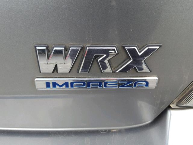 JF1GG74657G800768 - 2007 SUBARU IMPREZA WR GRAY photo 9