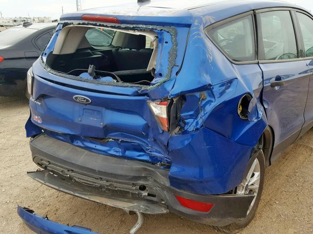 1FMCU0F73HUE35147 - 2017 FORD ESCAPE S BLUE photo 9