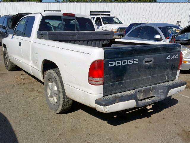 1B7GL22X4WS534000 - 1998 DODGE DAKOTA WHITE photo 3