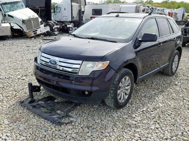 2FMDK48C67BA34322 - 2007 FORD EDGE SEL PURPLE photo 2