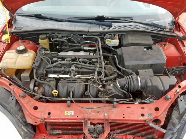 1FAFP34N15W251035 - 2005 FORD FOCUS ZX4 RED photo 7